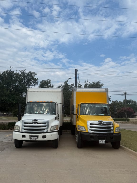 Moving Trucks Parked Exterior