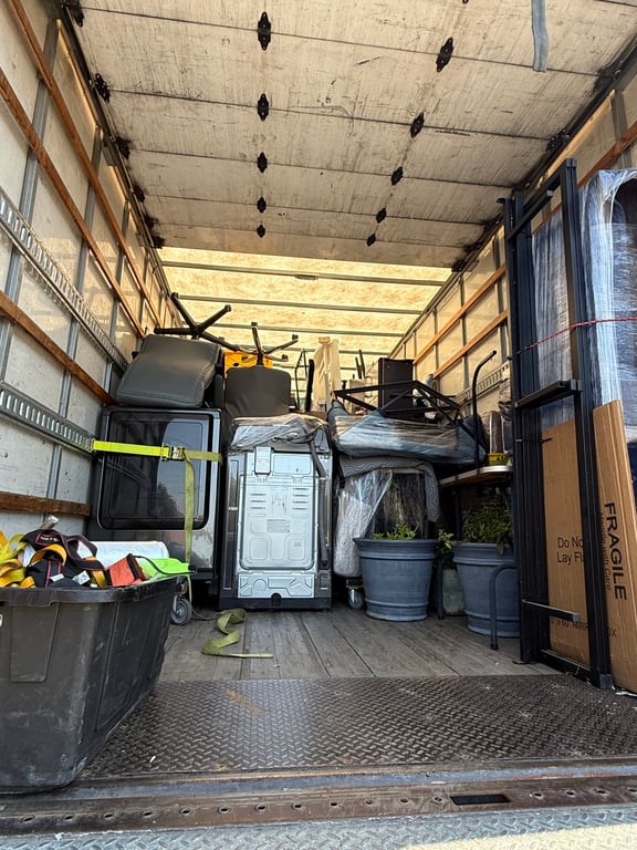 Moving Truck Interior Loaded