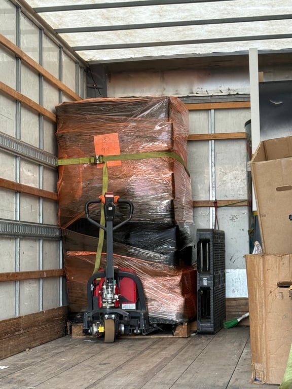 Wrapped Item In Moving Truck