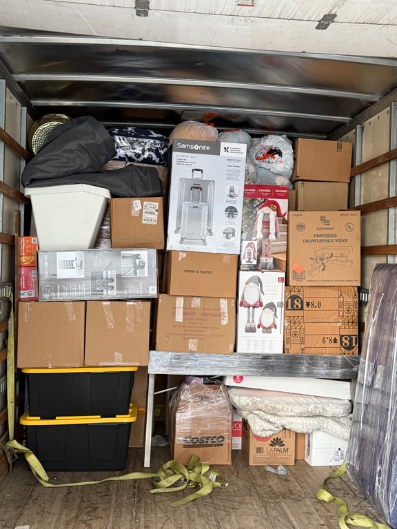 Moving Truck Interior Loaded