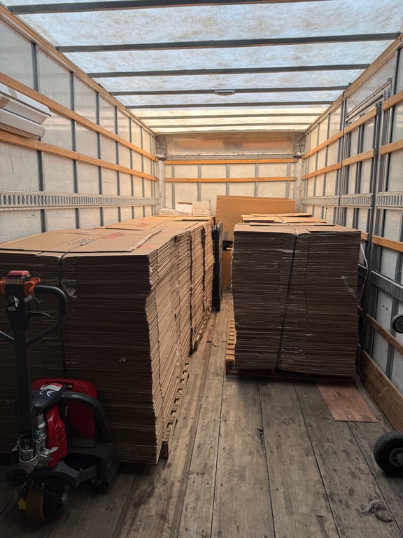 Moving Truck Interior Loaded