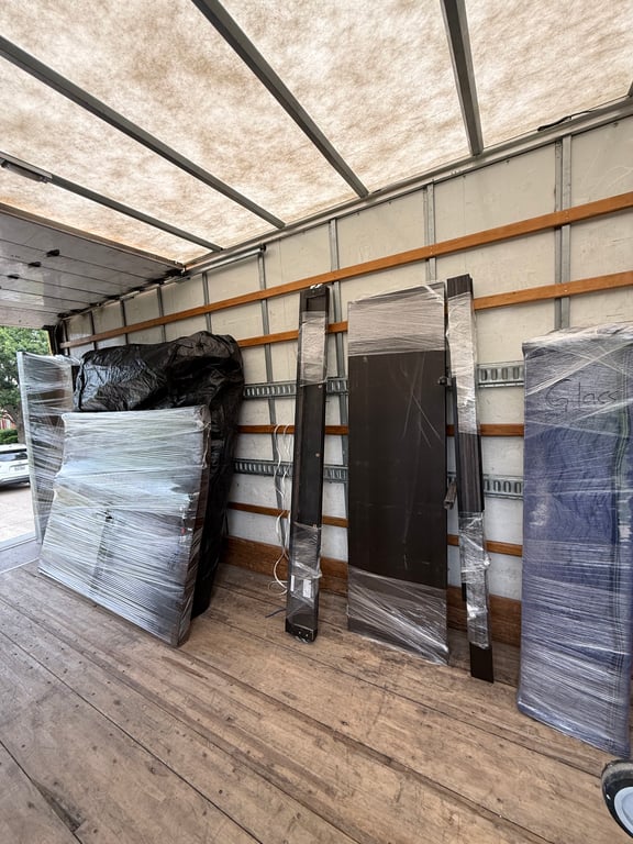 Moving Truck Interior Loaded