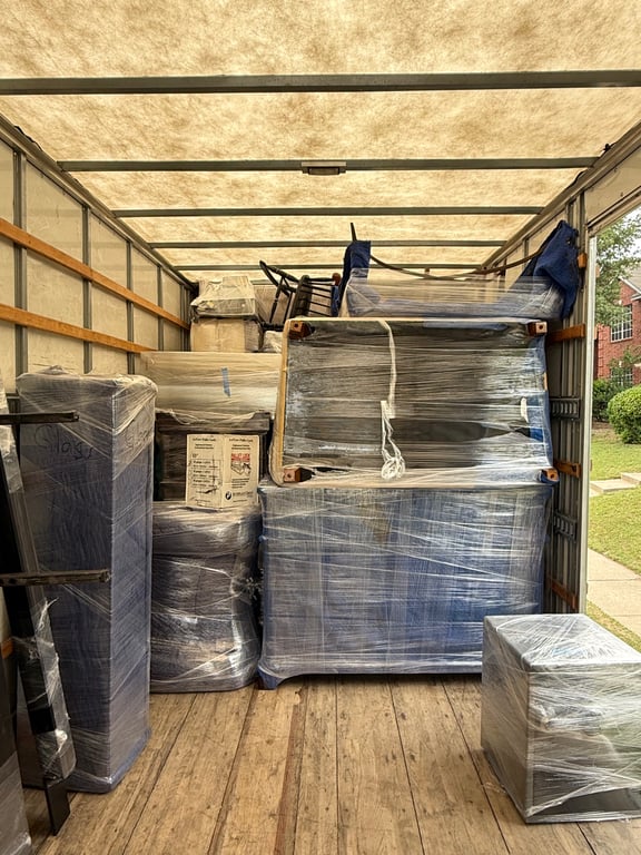 Moving Truck Interior Loaded