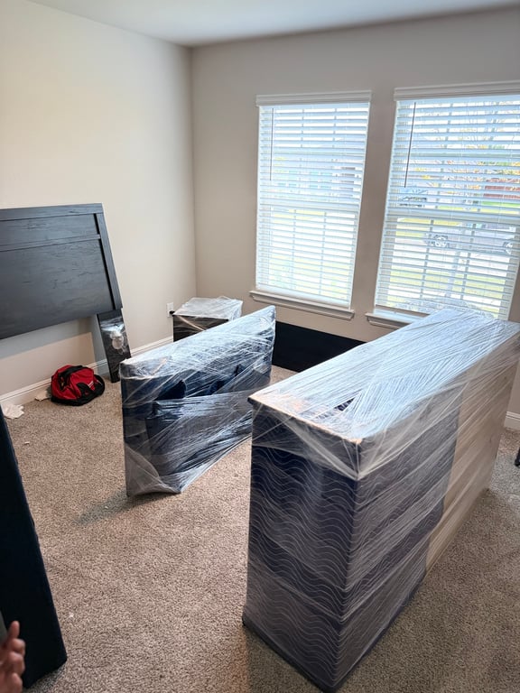 Careful furniture wrapping