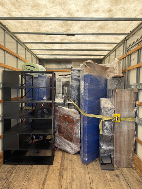 Padded Furniture Moving Truck Interior