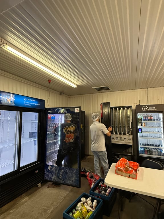 Warehouse Interior Vending Machines