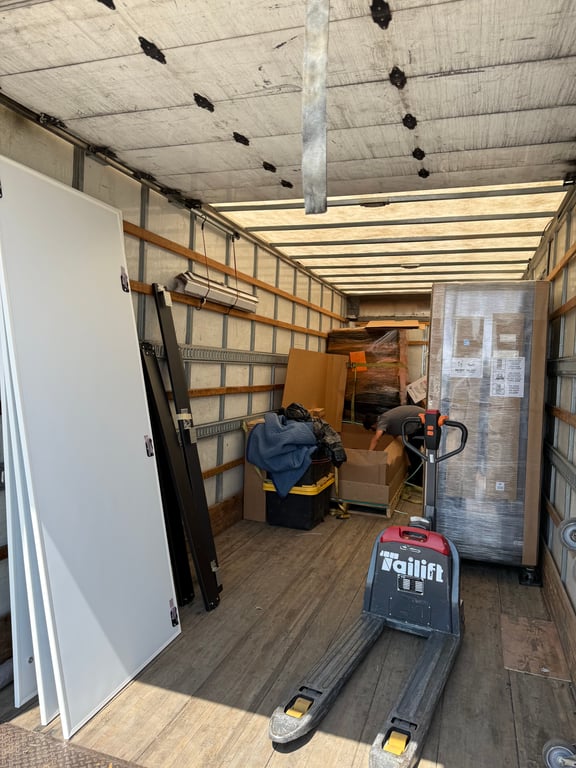 Moving Truck Interior Loaded