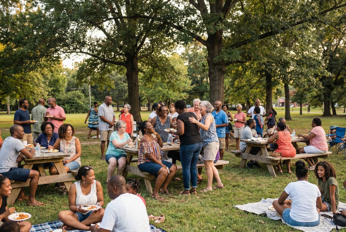 Diverse Memphis community members gathered together, representing the community investment of Duncan Williams Asset Management