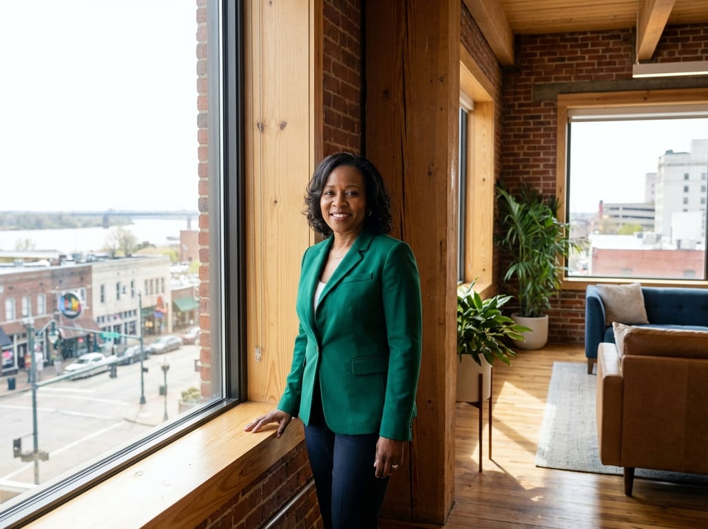 A successful Memphis business owner, confident and accomplished
