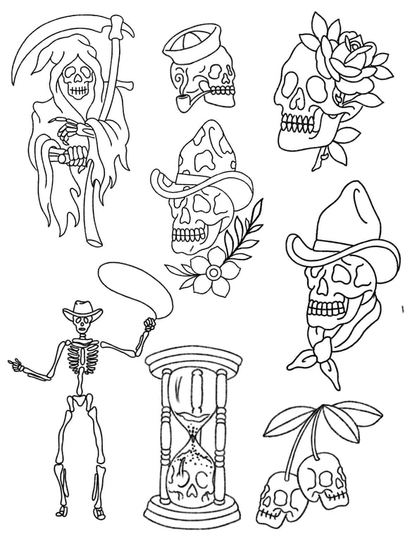 Skull & Skeleton Flash: A Dance with Life and Death