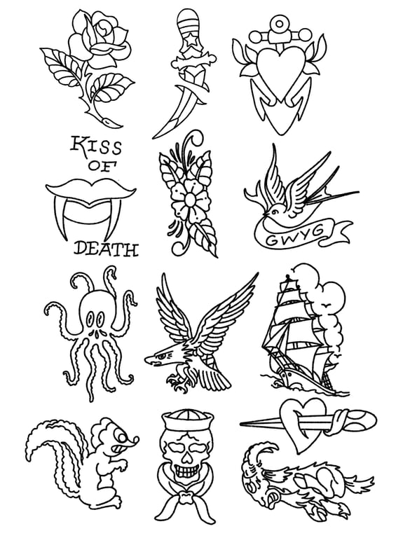 Classic Sailor Jerry Tattoo Designs