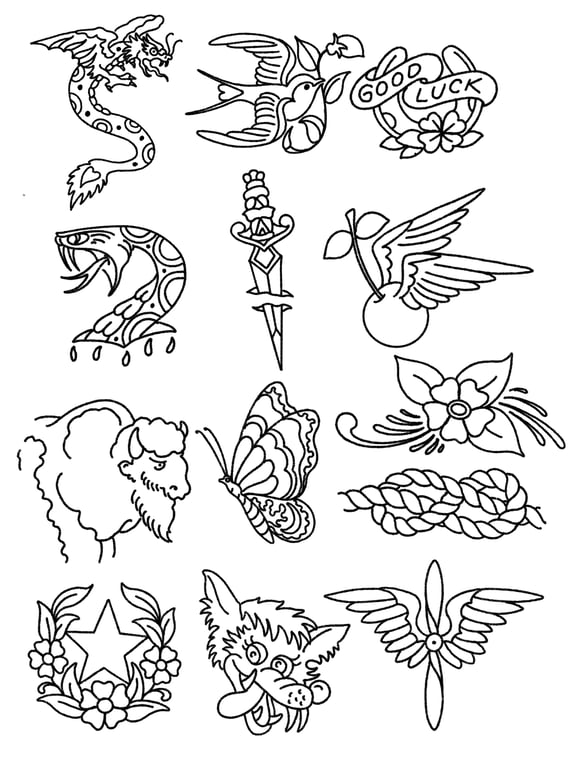 Classic Sailor Jerry Tattoo Designs