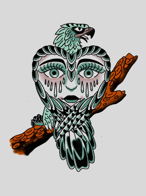 Eagle with Crying Heart