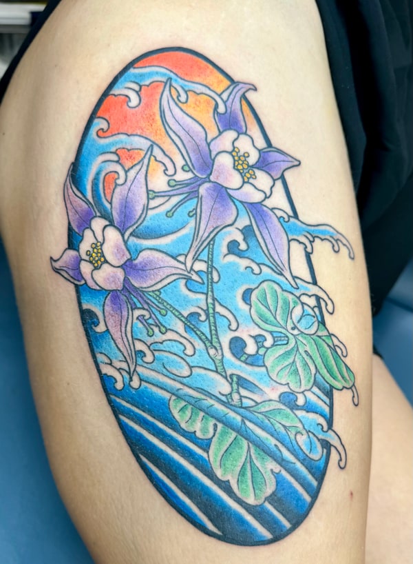 Columbine Flow: A Japanese Tattoo Experience