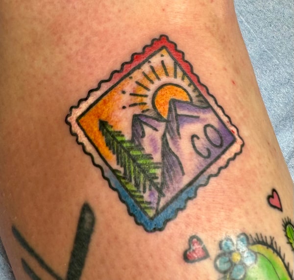 Colorado Stamp Tattoo