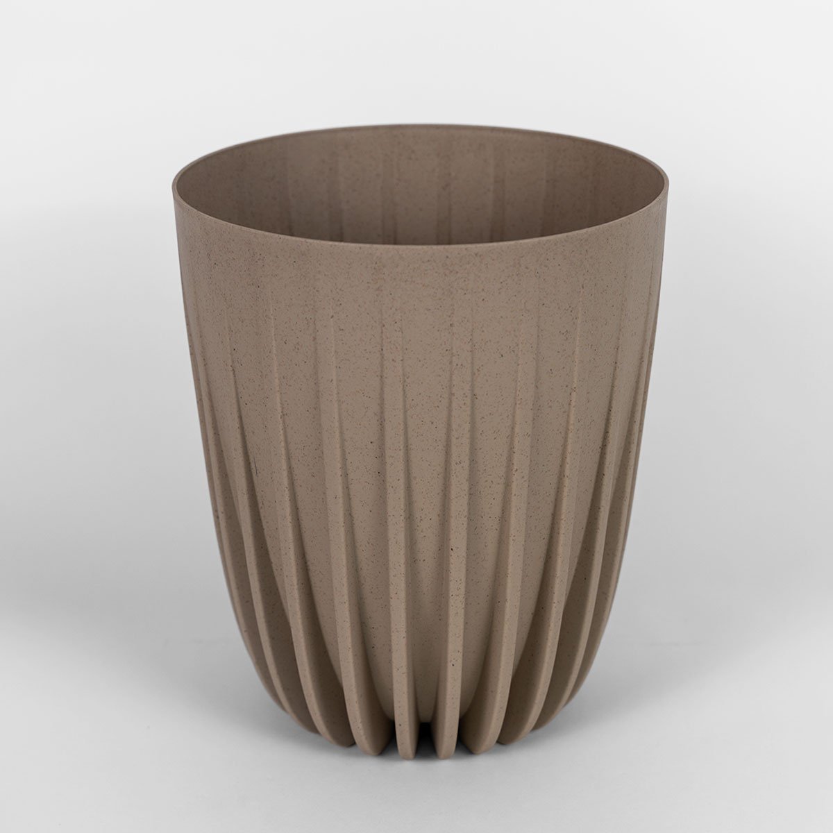 Doniczka Mira Eco Coffee 30 cm, kolor latte, z domieszką łupin kawy.