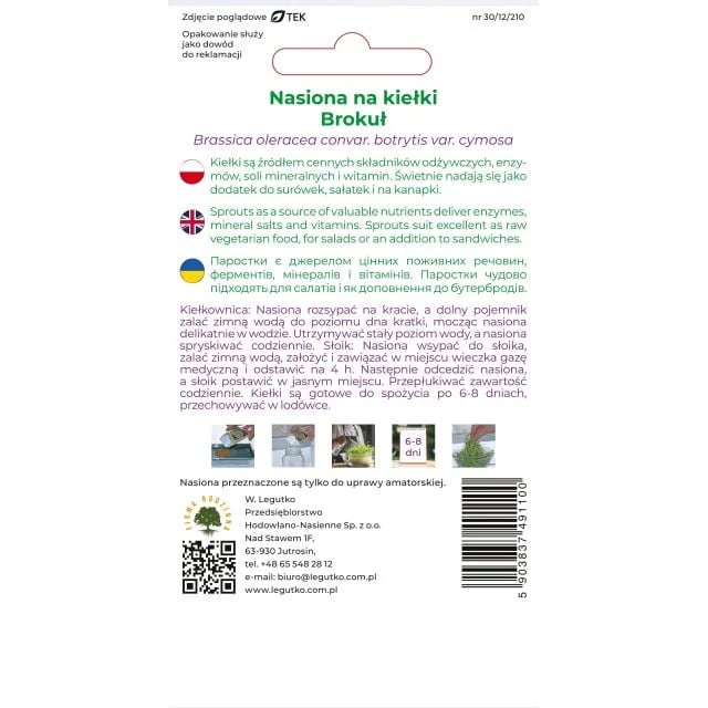 Nasiona na kielki brokul 10g | Plantoris