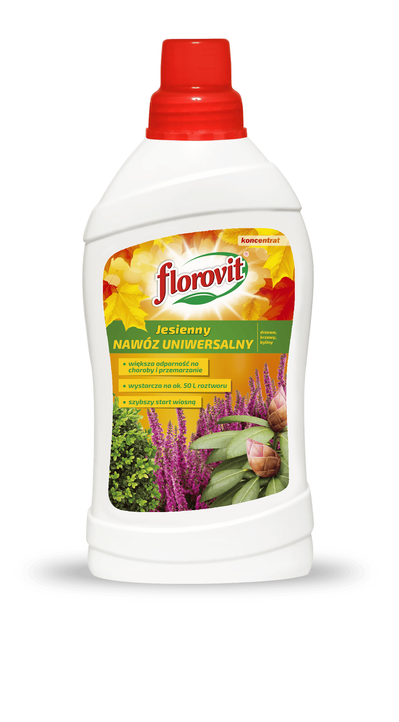 Płynny nawóz jesienny uniwersalny Florovit 1 L. Kompleksowe wsparcie dla drzew, krzewów i bylin przed zimą