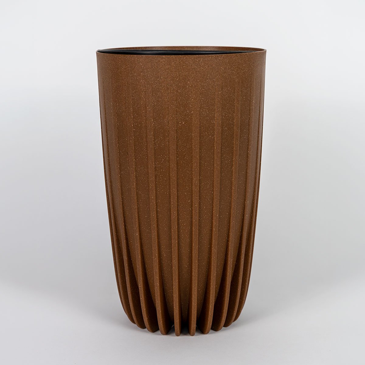 Donica Mira Slim Eco Wood 25x42 cm - wysoka, z dodatkiem naturalnego drewna.