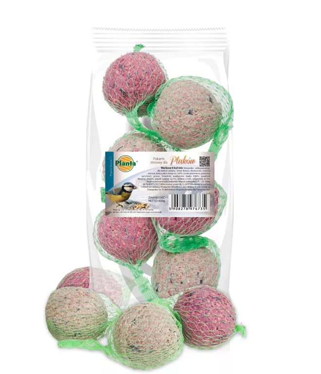 Warkocz 6 kul mix dla ptaków 600 g