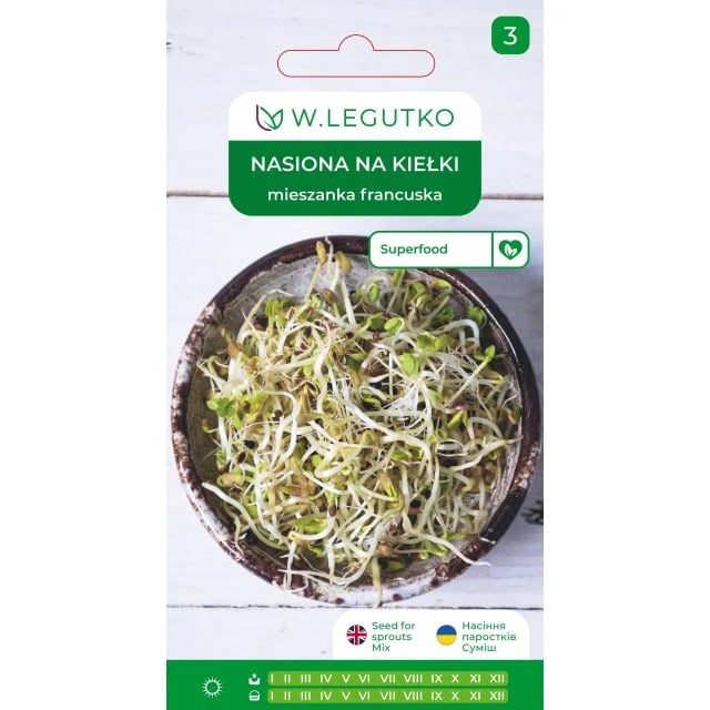 Nasiona na kiełki mieszanka francuska 20g | Plantoris