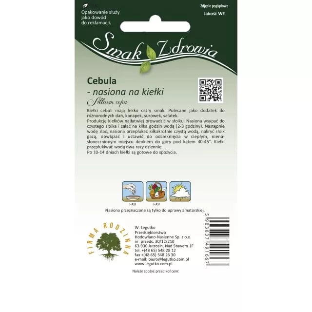 Nasiona na kielki cebula 10g | Plantoris