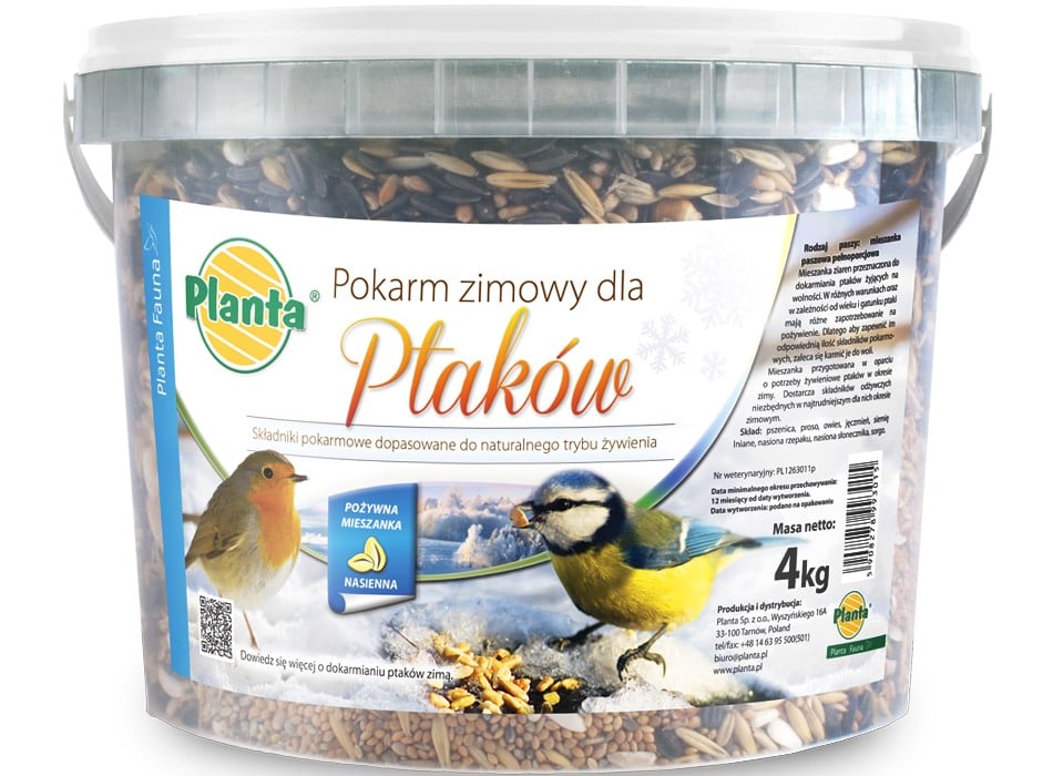 Pokarm zimowy dla ptaków w wiaderku 4 kg