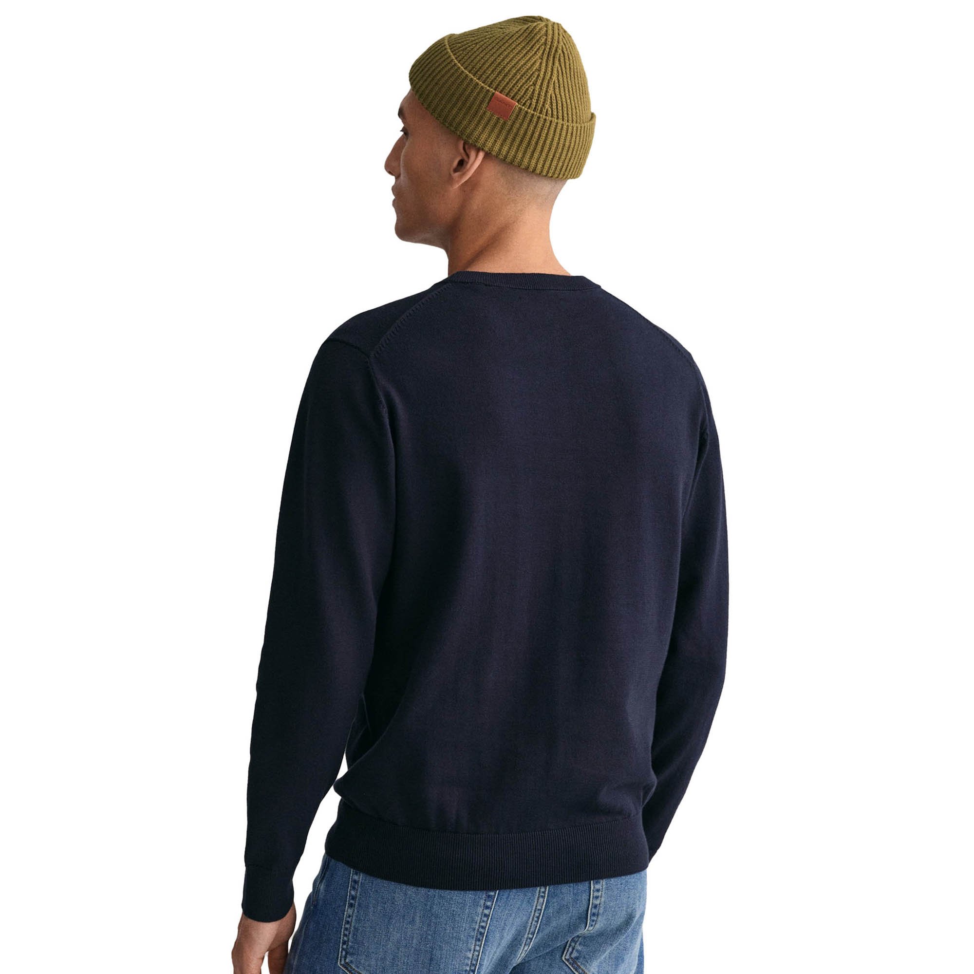 GANT Herren Pullover - CLASSIC COTTON C-NECK, Strickpullover, Rundhals, Baumw...