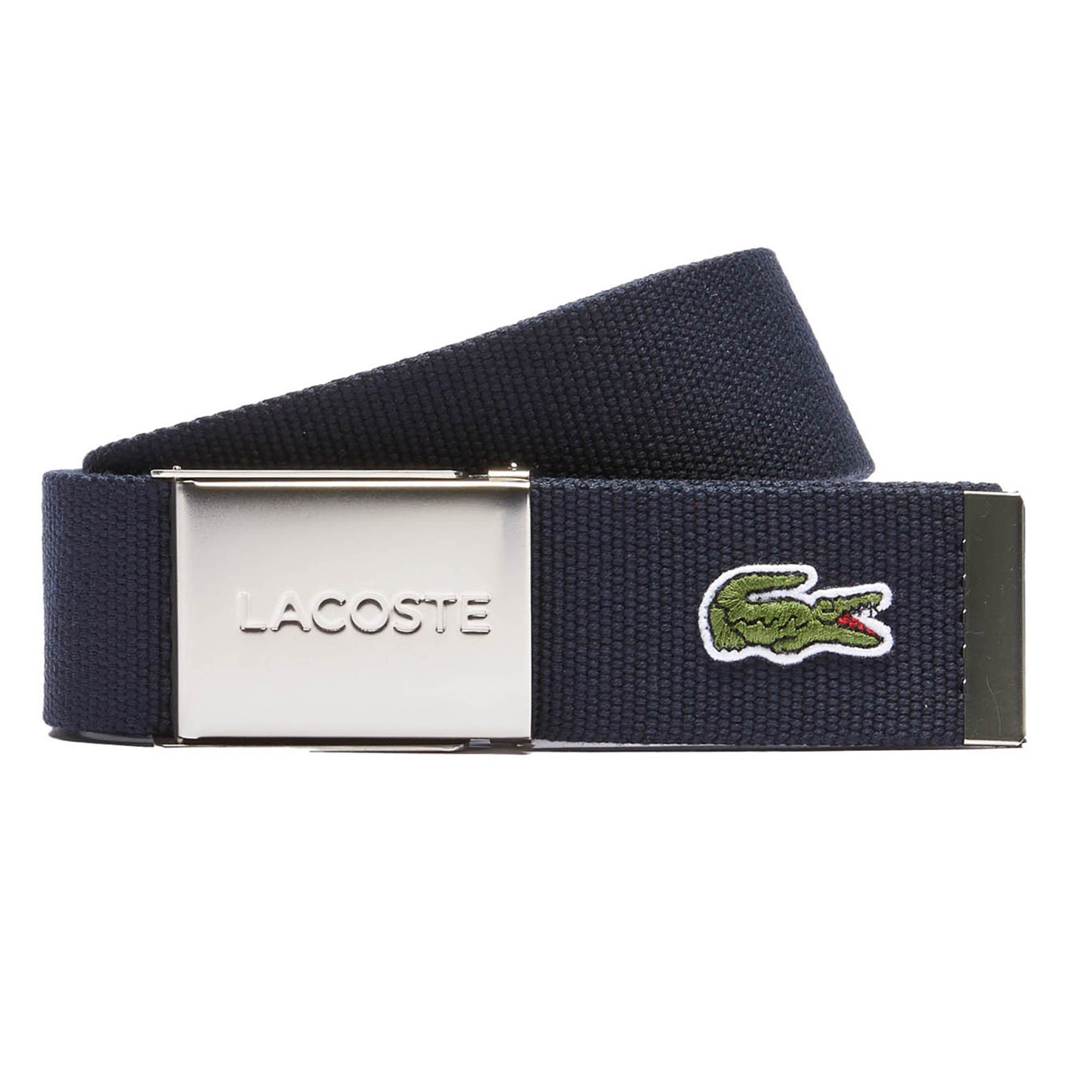 LACOSTE Men&rsquo;s Fabric Belt – Beautiful Case, Engraved Slide Buckle…