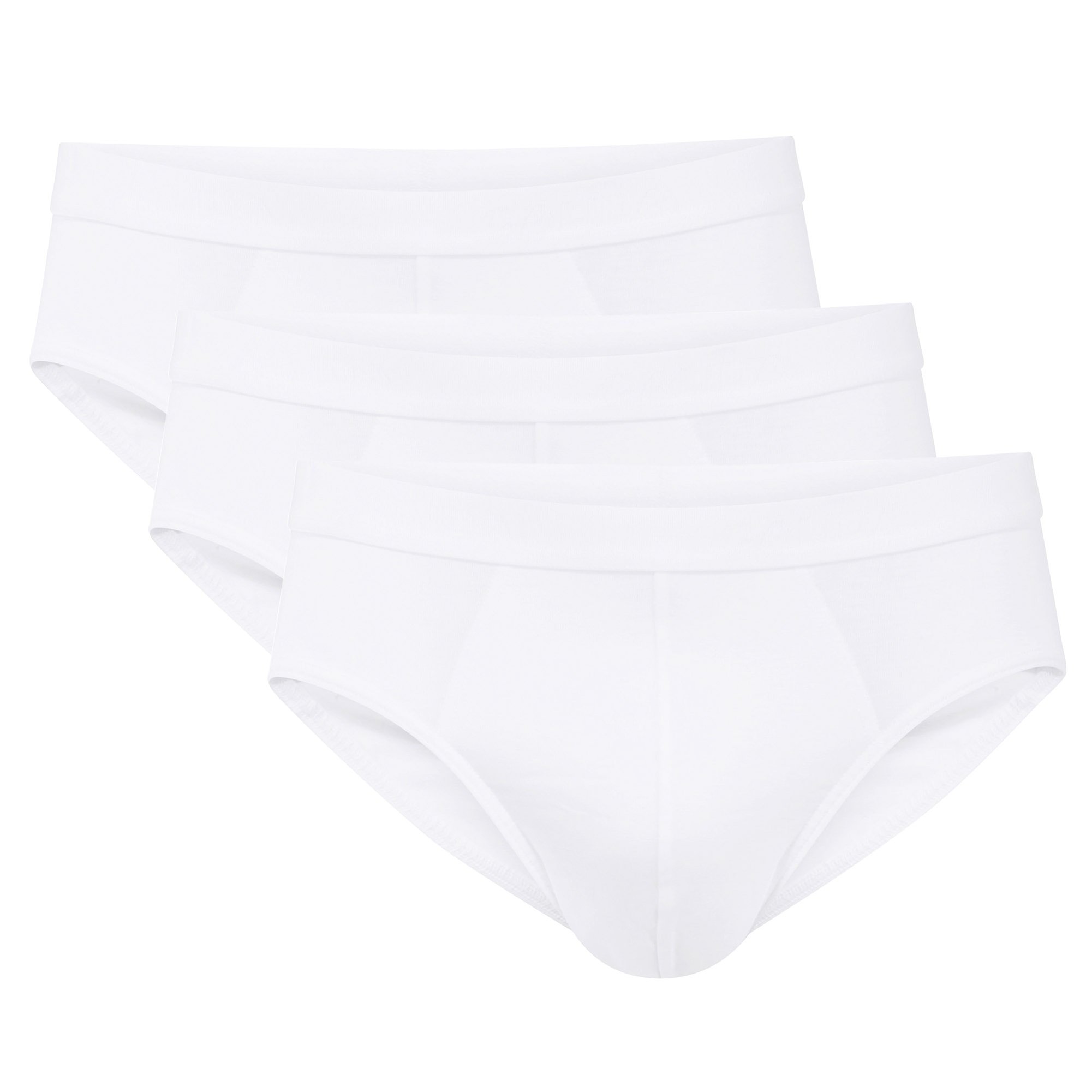 Calida Men’s Briefs, 3 Pack – Natural Benefit, Elastic Waistband, Single Jersey