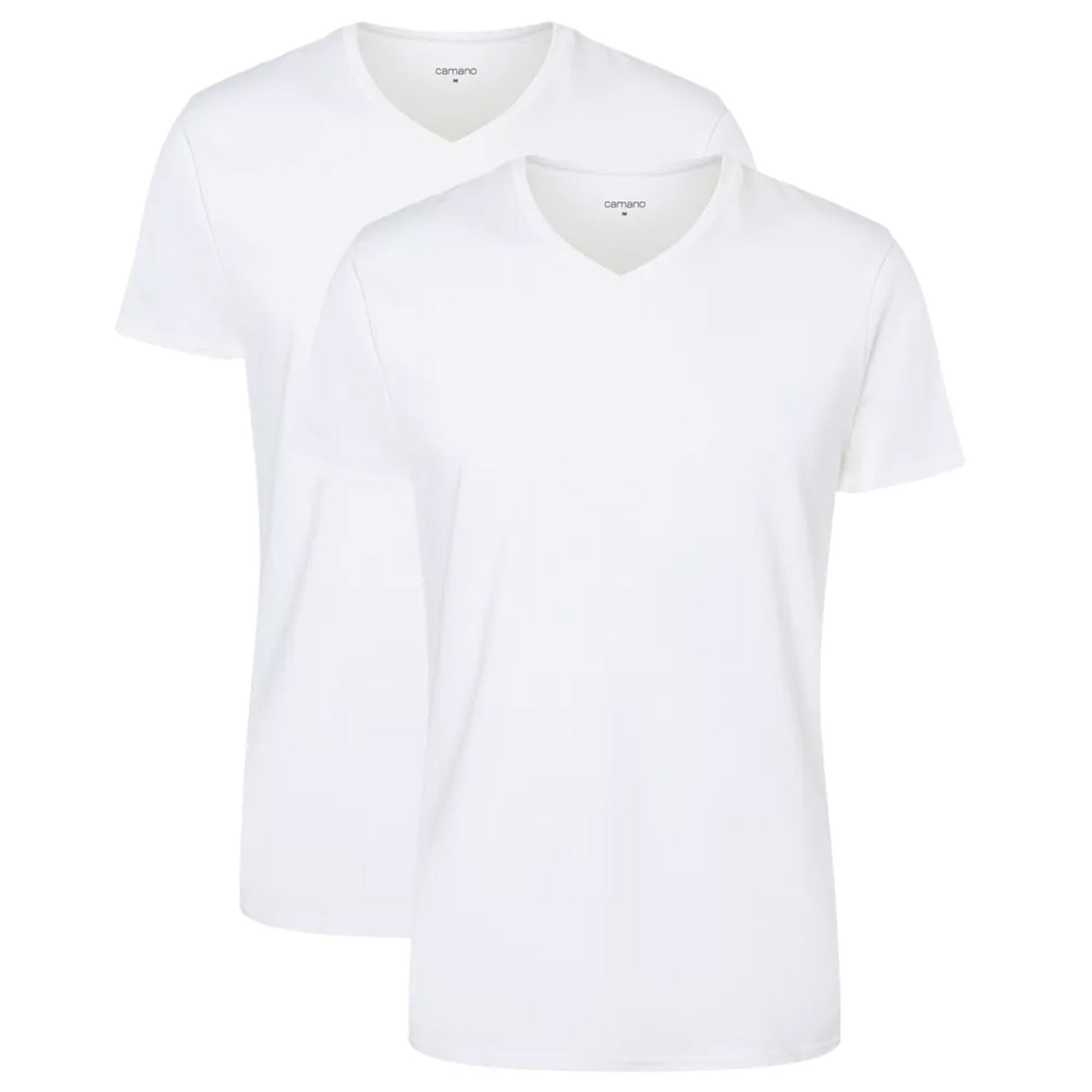 Camano Men’s T-Shirt, 2 Pack – Comfort BCI Cotton, V-Neck, Cotton…