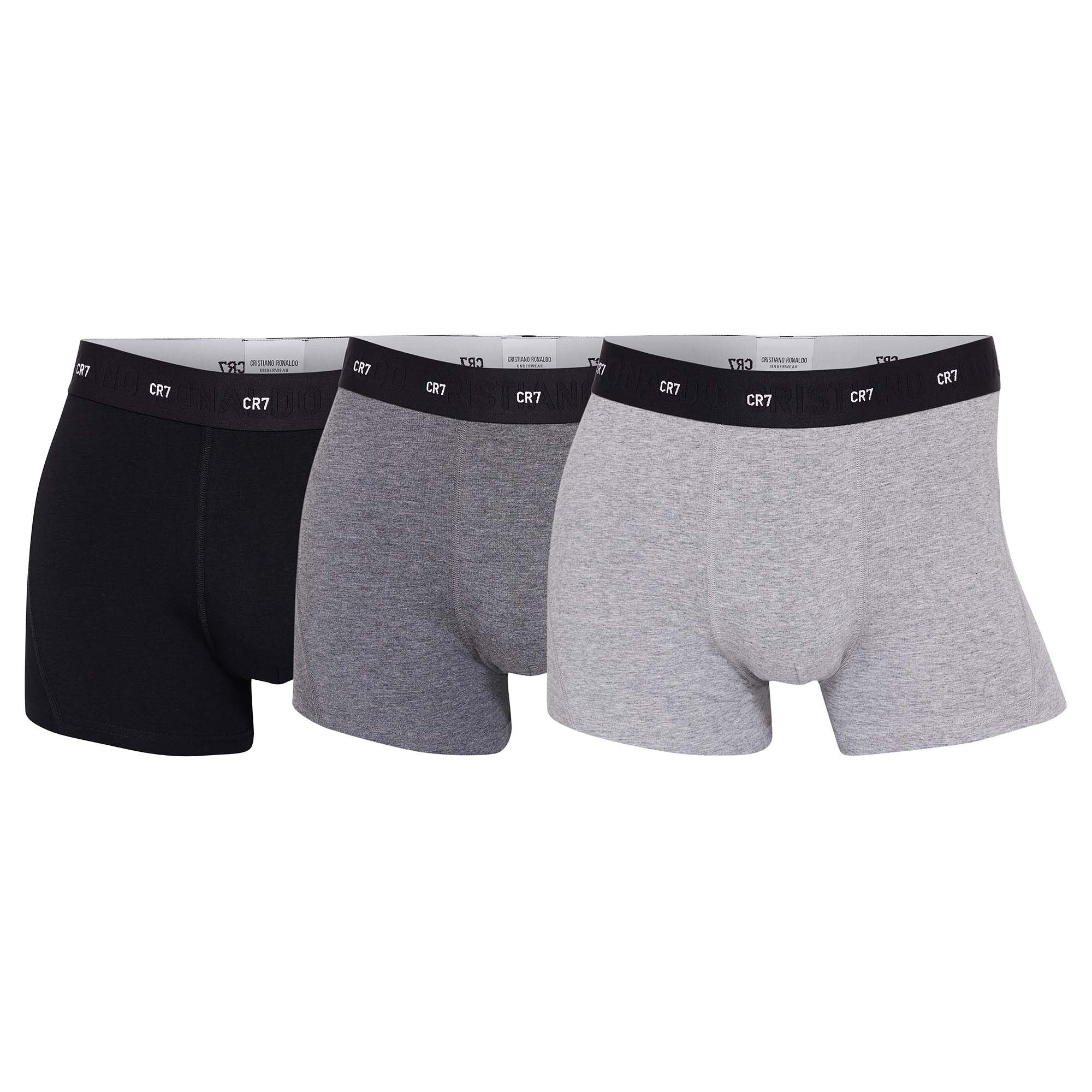 CR7 Herren Boxershorts, 3er Pack - Bambus-Viskose,Trunks, Cotton Stretch, Log...