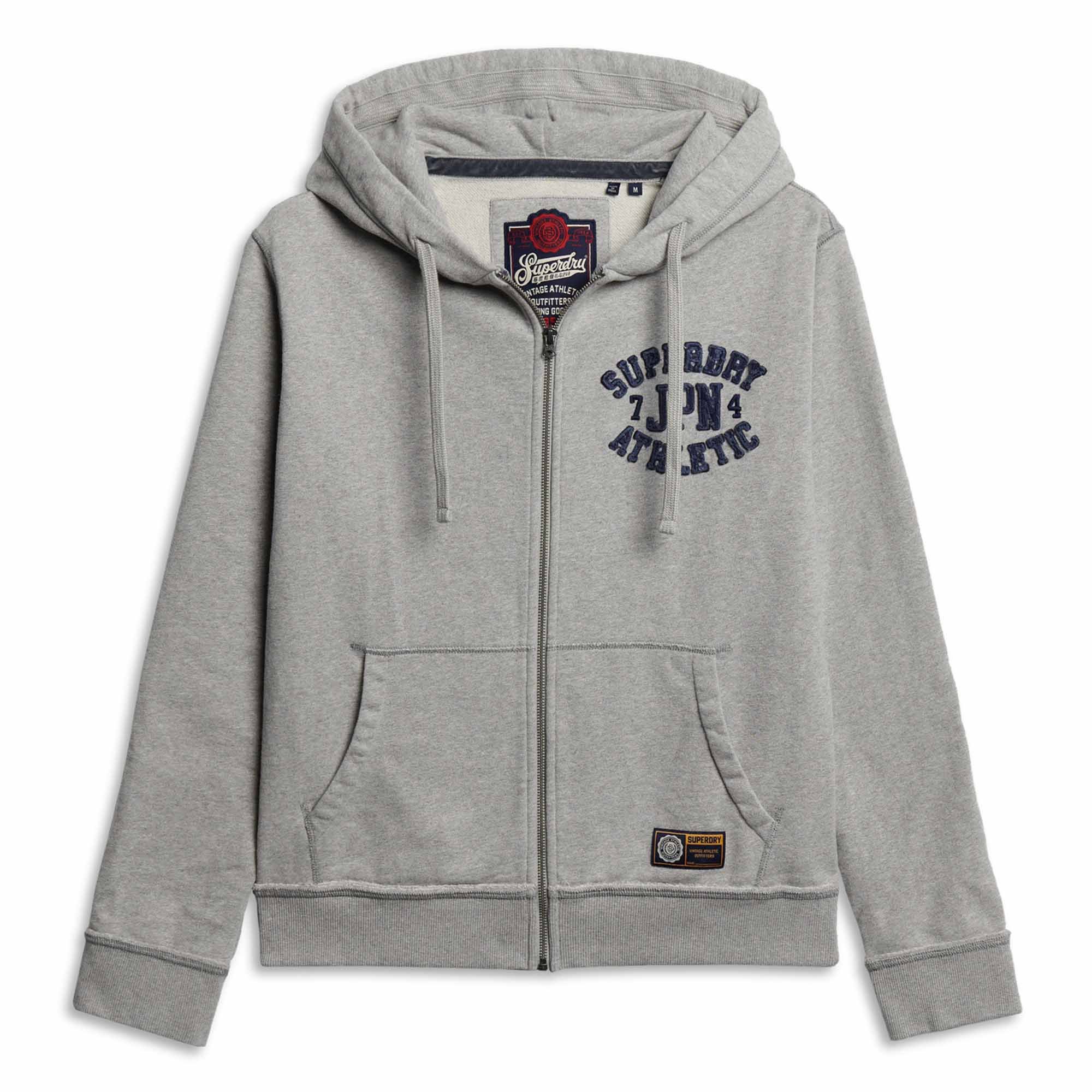 Superdry Herren Sweatjacke - Vintage Athletic Zip Hoodie, Kapuze, Logo, einf...