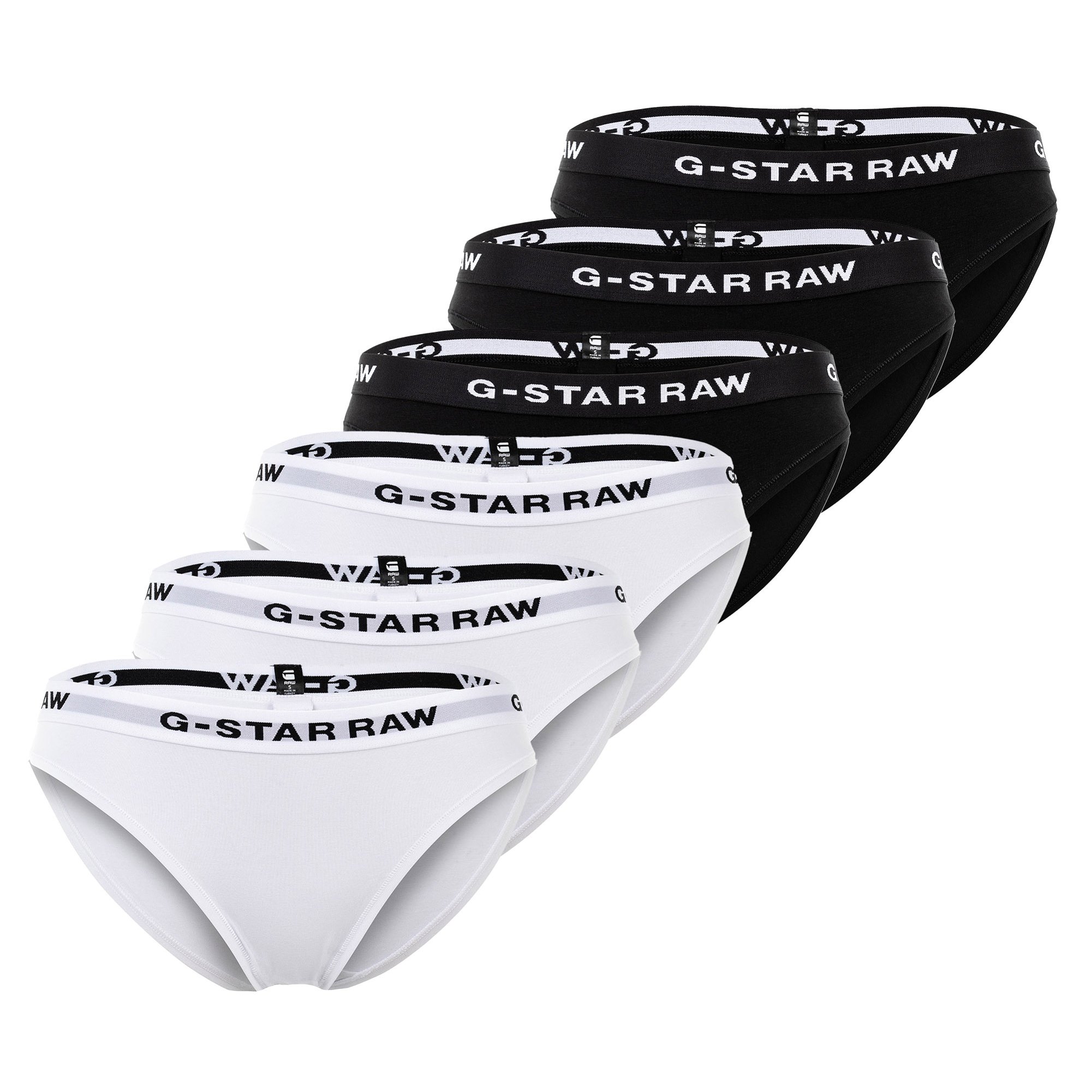 G-STAR Women’s Briefs, 6-Pack – Cotton Stretch, Solid Color