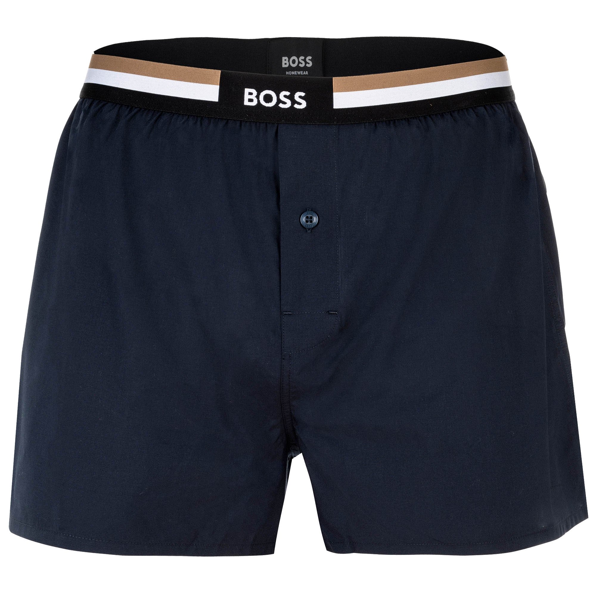 BOSS Herren Web-Boxershorts, 2er Pack - Woven Boxer EW, Pyjama-Shorts, Popeli...