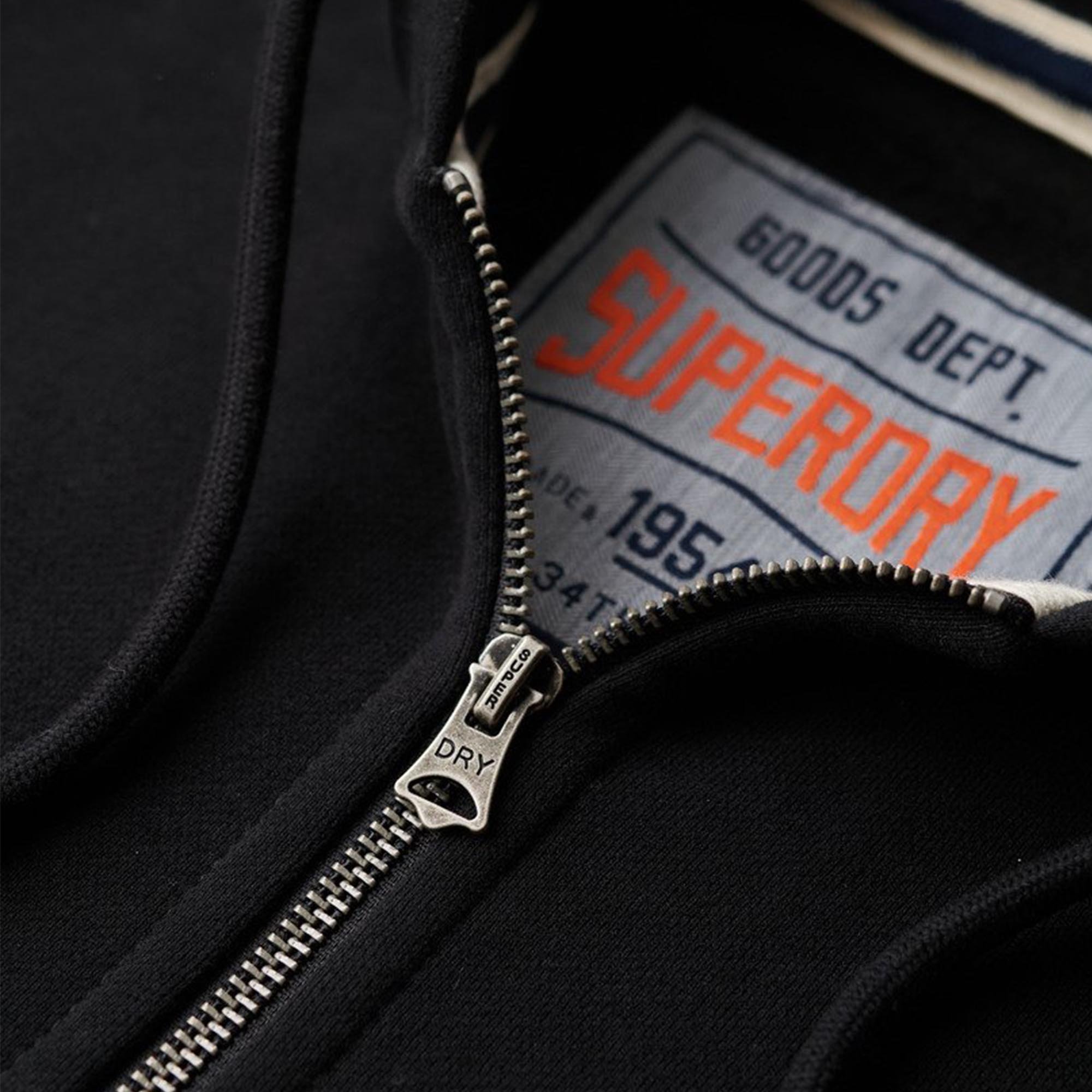 Superdry Herren Sweatjacke - Essential Logo Zip Hoodie, Kapuze, einfarbig