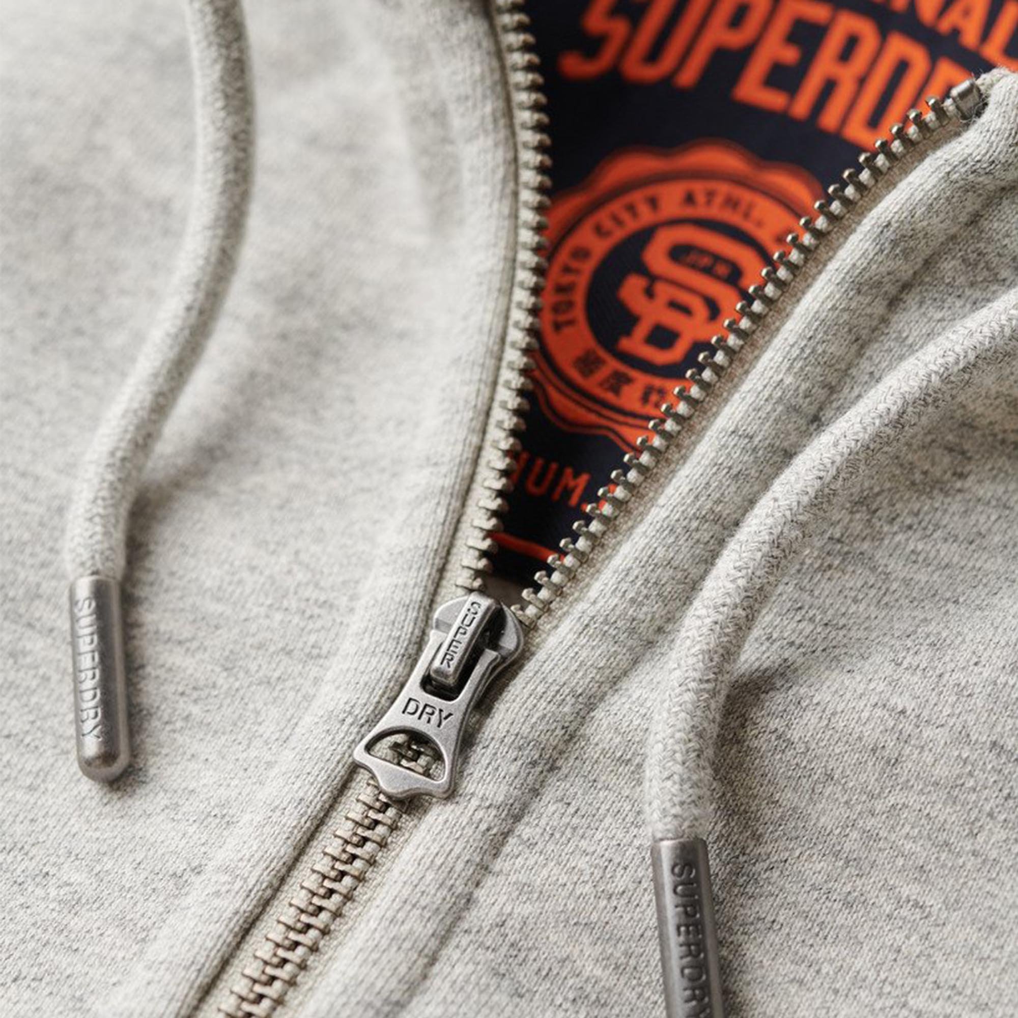 Superdry Herren Sweatjacke - Essential Logo Zip Hoodie, Kapuze, einfarbig