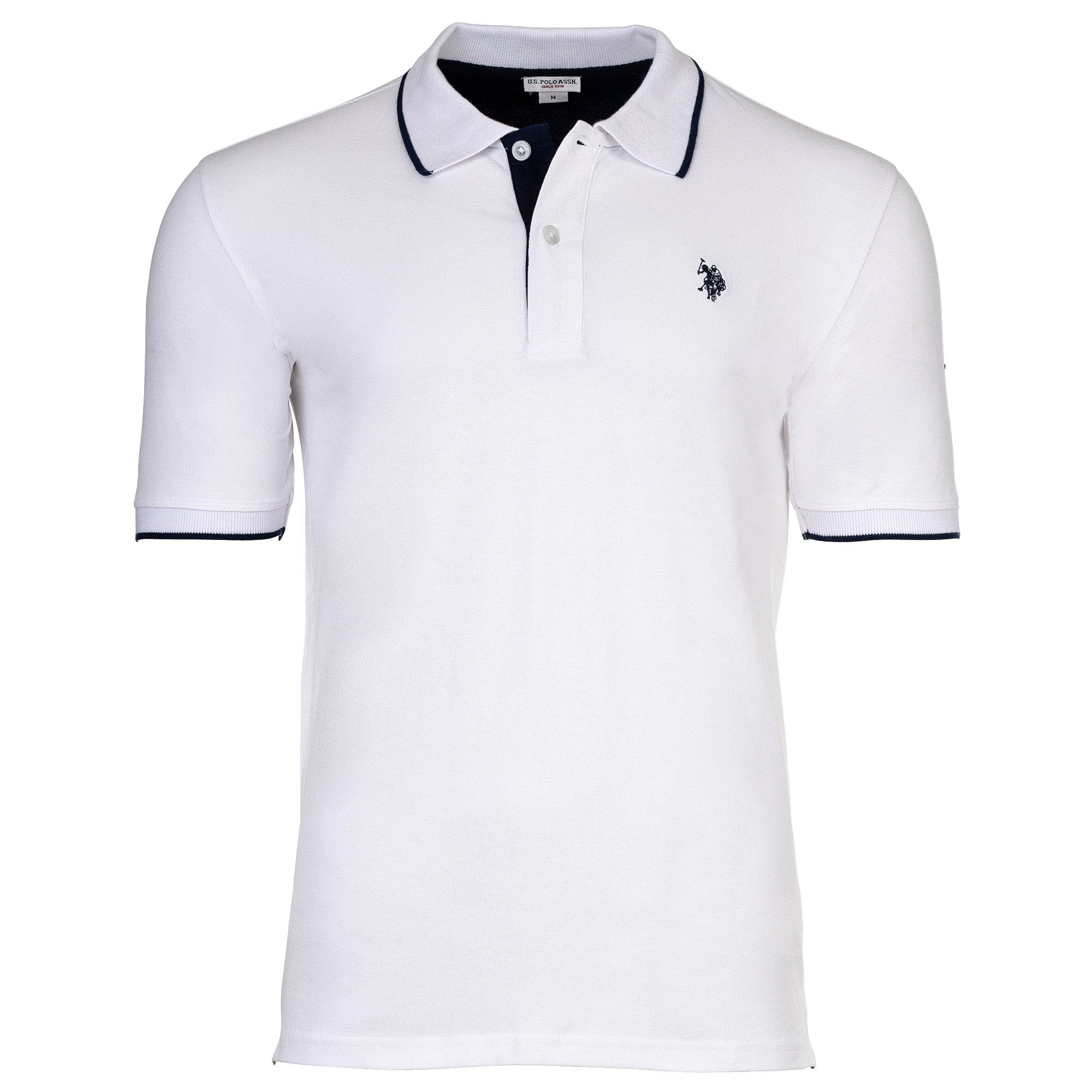 U.S. POLO ASSN. Herren Poloshirt mit Kontrast-Details - Piquet, Logo, Cotton ...