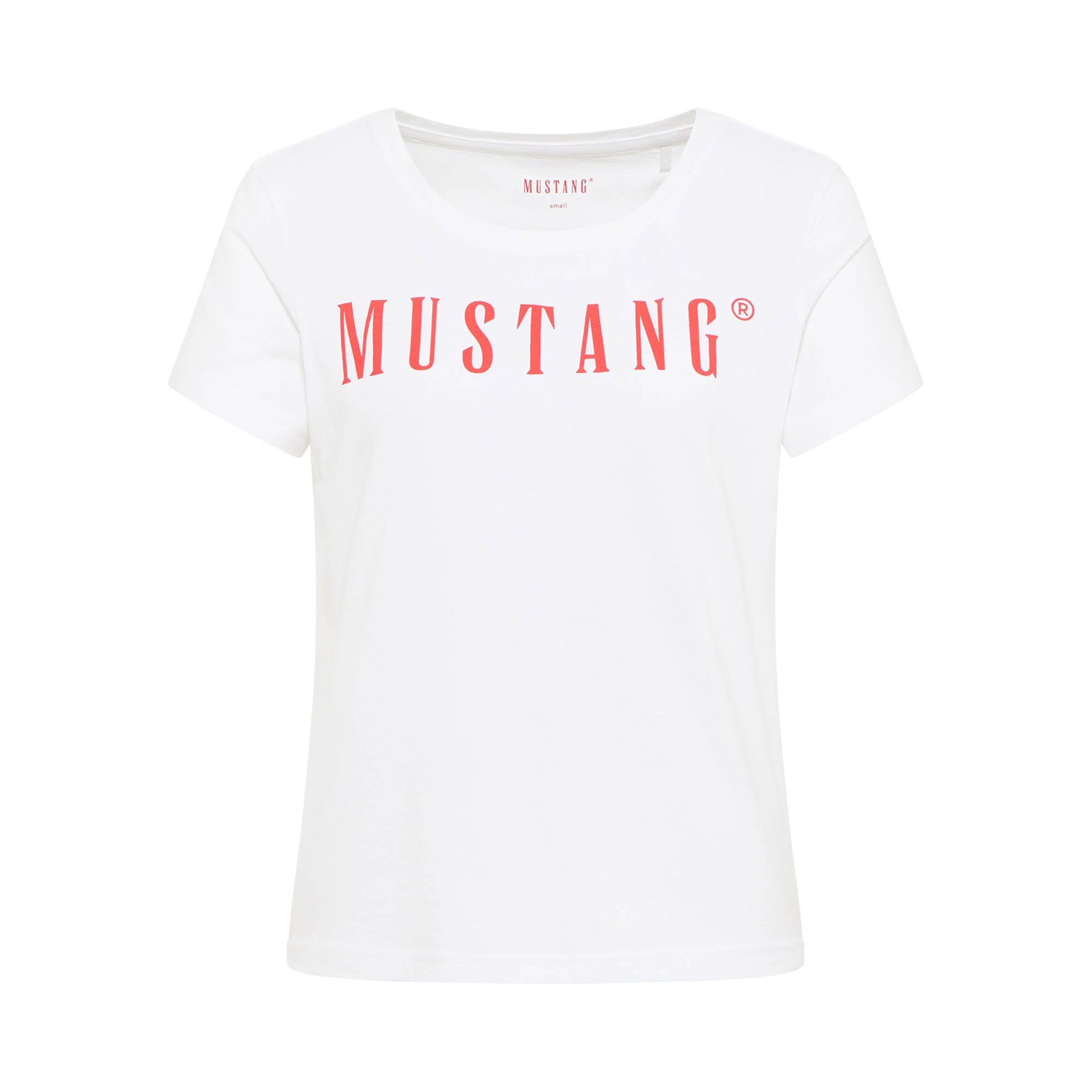 MUSTANG Women’s T-Shirt – Alma, Cotton, Round Neck, Logo