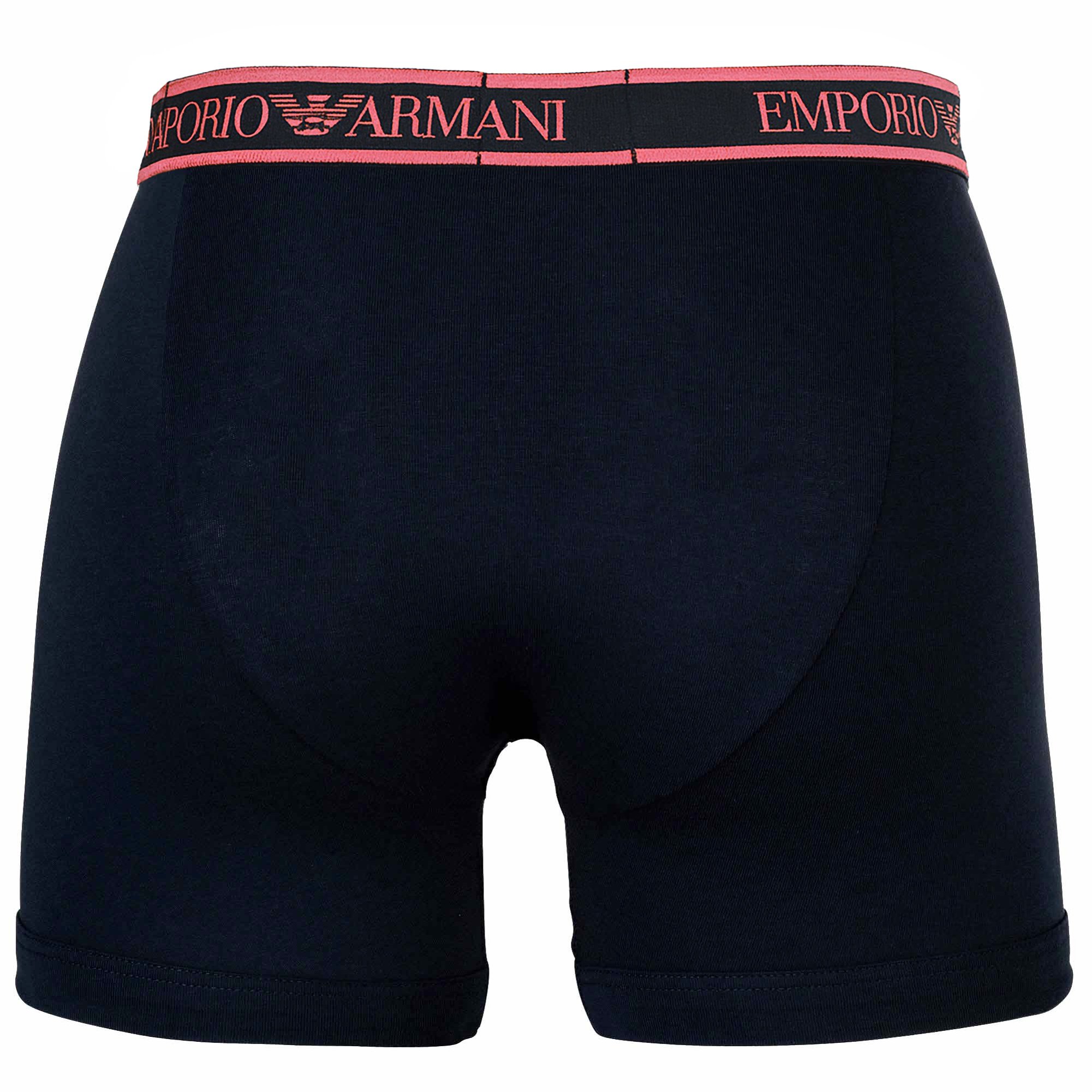 Emporio Armani Mens Boxer Shorts 3-Pack - Core Logo Band, Stretch Cotton Blend