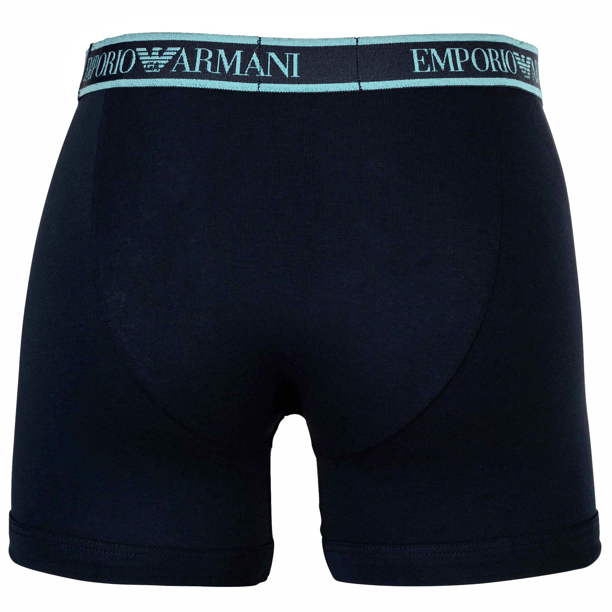 Emporio Armani Mens Boxer Shorts 3-Pack - Core Logo Band, Stretch Cotton Blend