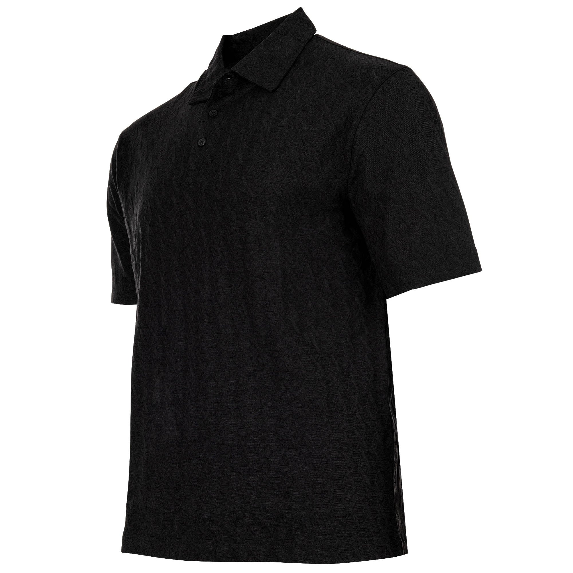 A|X ARMANI EXCHANGE Men’s Polo Shirt – Button Up, All Over Jacquard, Cotton…