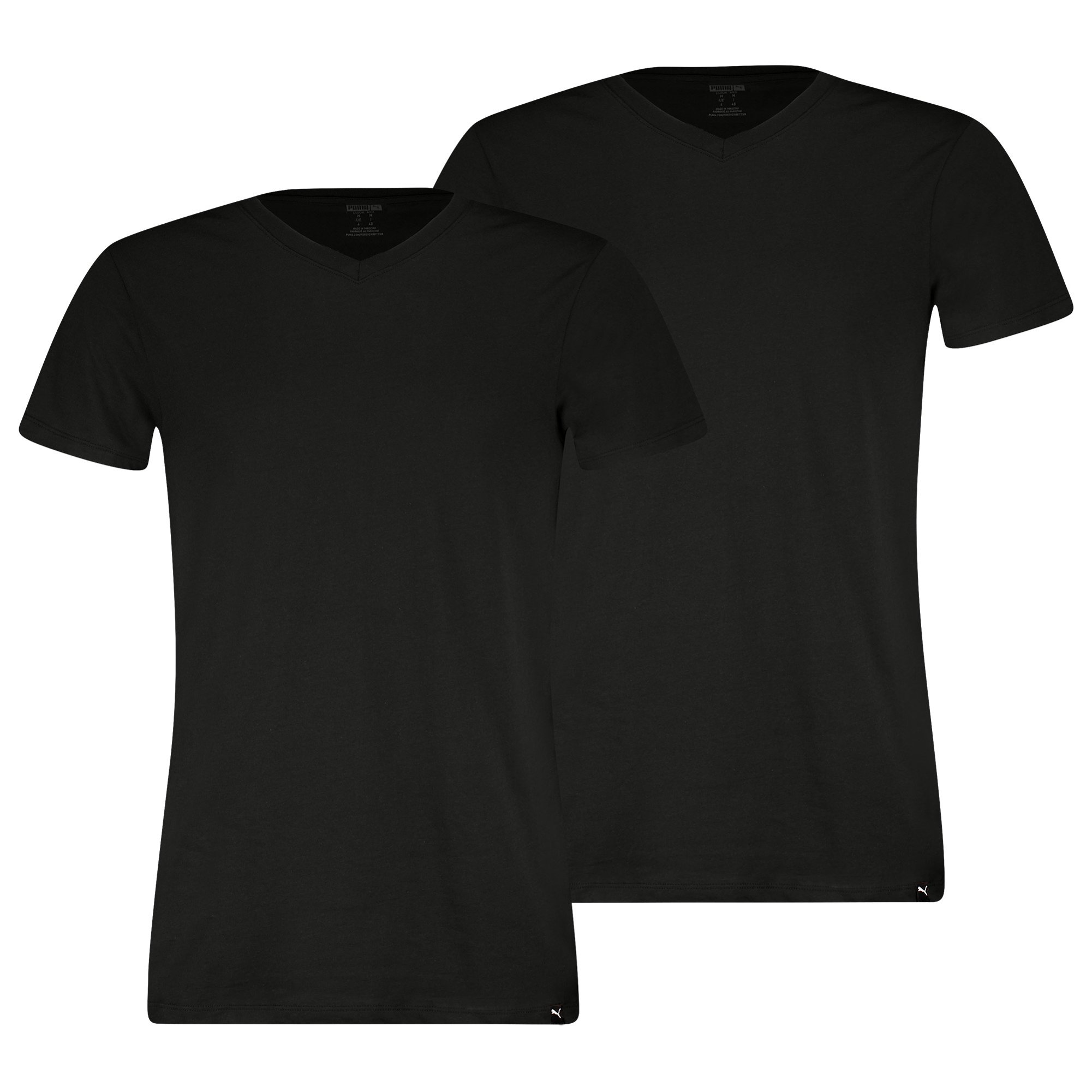 Puma Men’s T-Shirts, 2 Pack – V-Neck Tee 2P, V-Neck, Regular Fit, Ba…