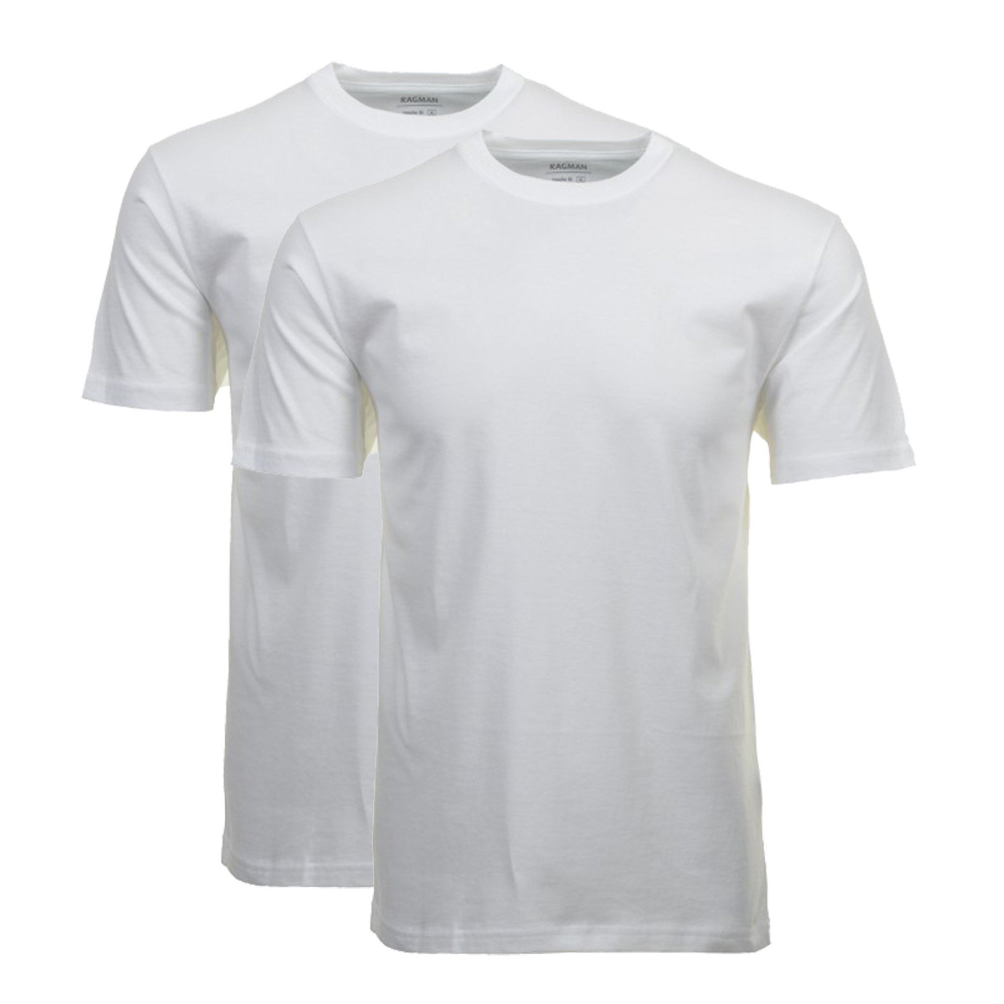 RAGMAN Men’s T-Shirt Value Pack – 1/2 Sleeve, Undershirt, Crew Neck