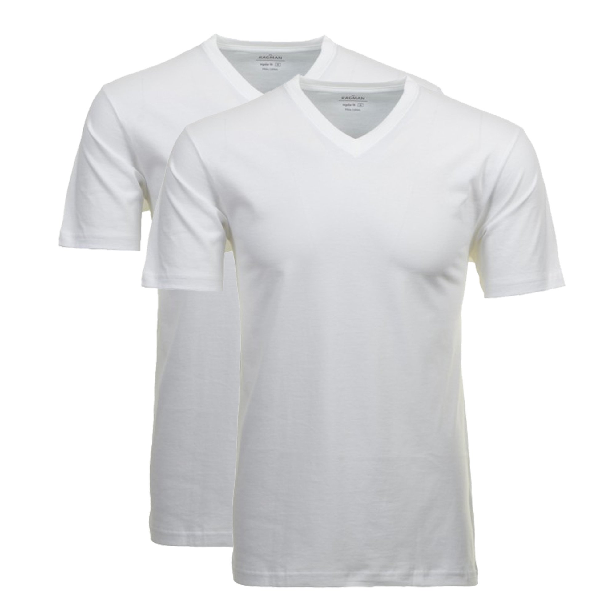 Ragman Men’s T-Shirt Value Pack – 1/2 Sleeve, Undershirt, V-Neck