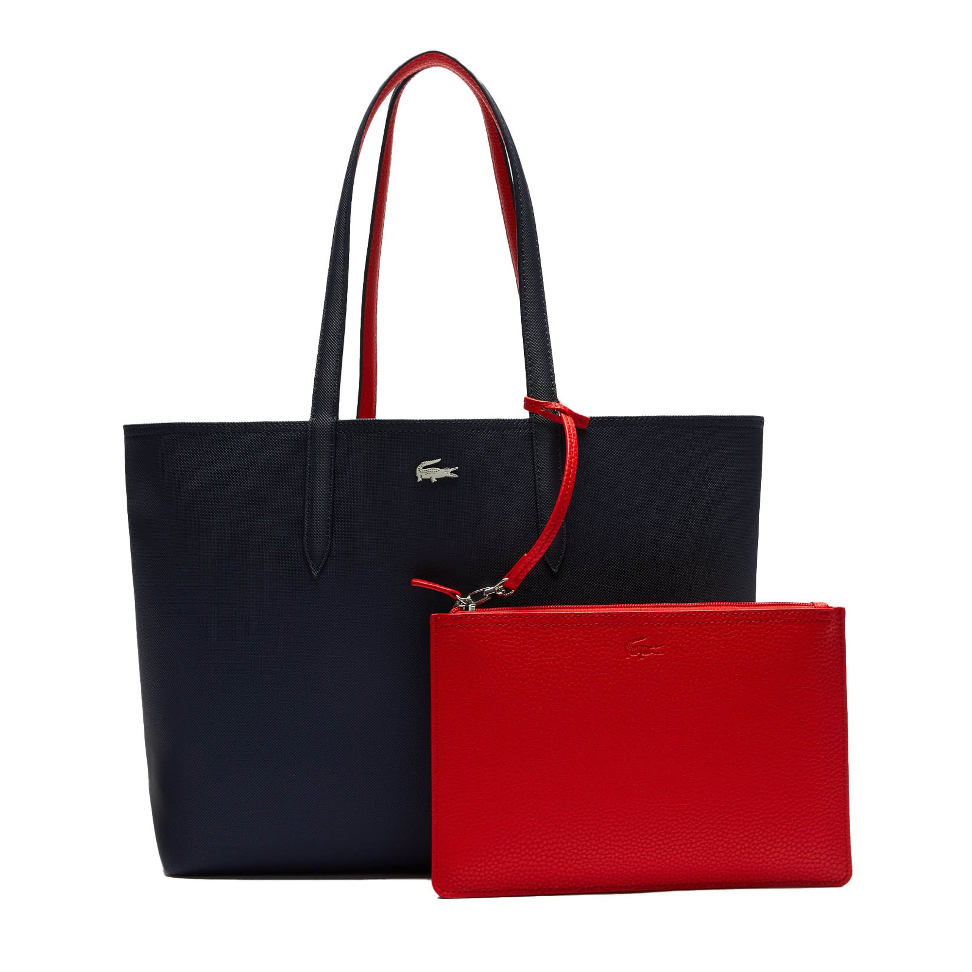 LACOSTE Ladies Reversible Bag With Pochete – Anna Shopping Bag, 13 13/16×11
