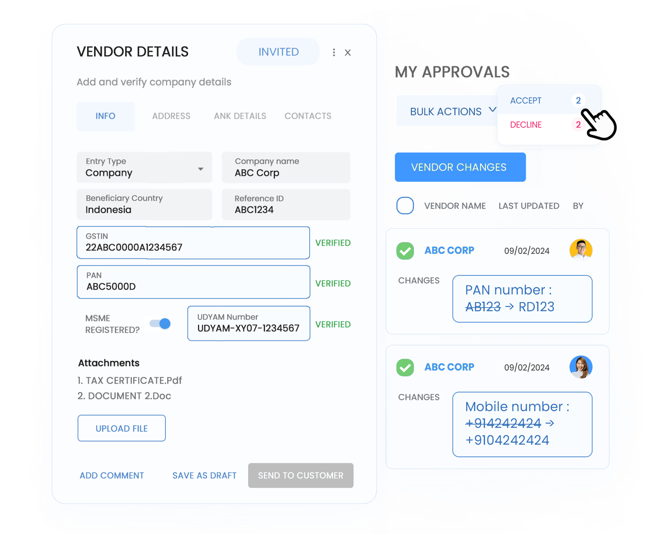 Vendor onboarding management made easy with Peakflo!