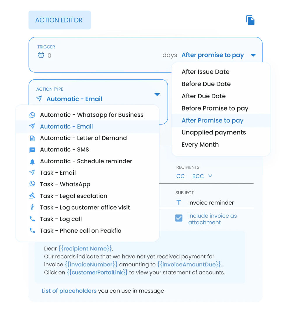 No more manual payment reminders for your finance team!