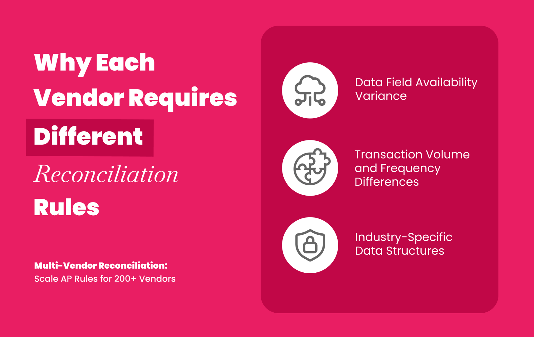 Why each vendor requires different reconciliation rules in multi-vendor AP for insurance brokers with 200+ vendors