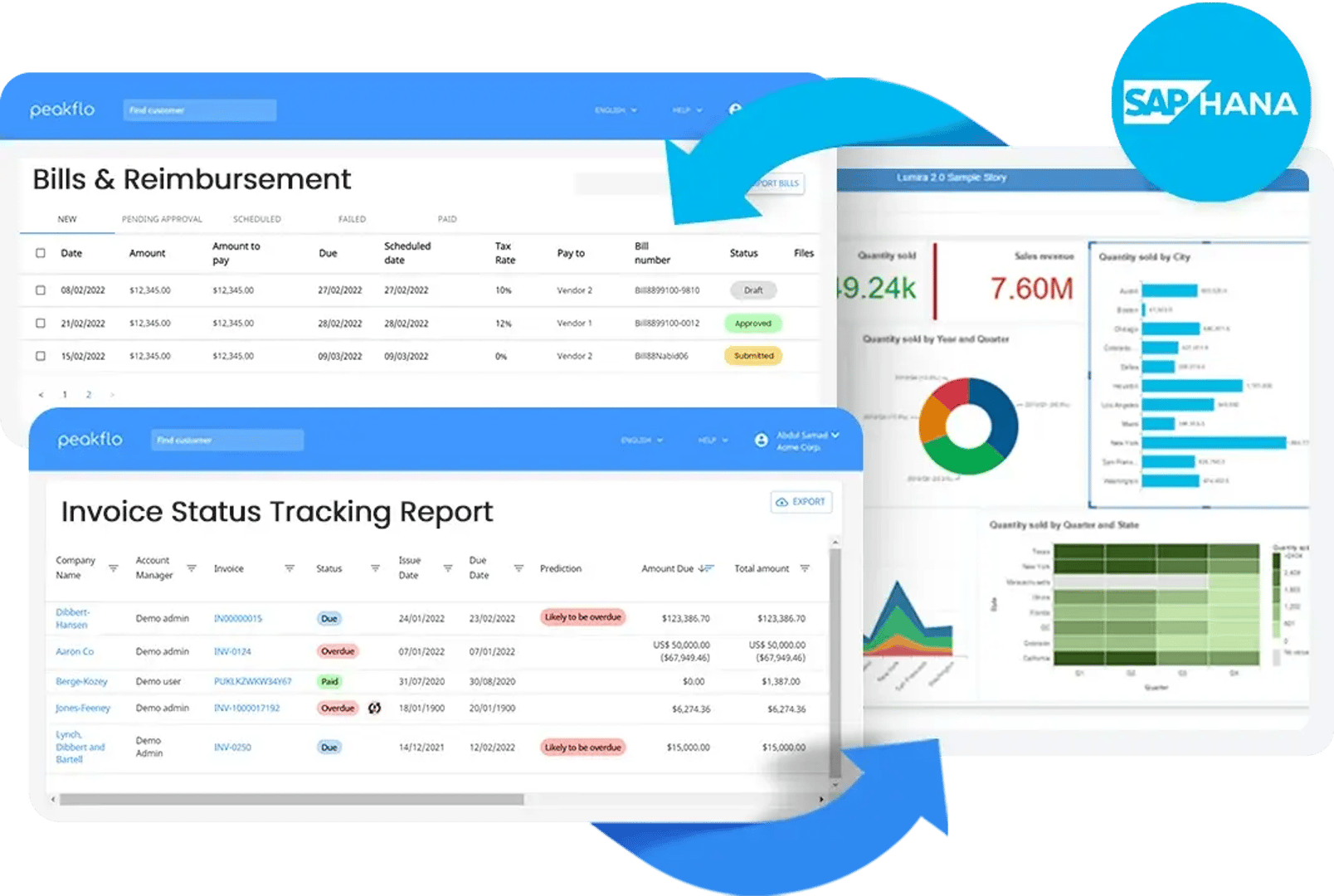 Peakflo’s accounts receivable software features — automated reconciliation, and more